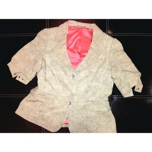 ELIE TAHARI Linen Peyton Jacket